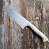 NORA #1424 - 7.5' AEB-L Stainless Kiritsuke - Ivory Juma