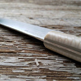 NORA #1424 - 7.5' AEB-L Stainless Kiritsuke - Ivory Juma