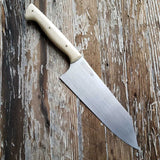 NORA #1424 - 7.5' AEB-L Stainless Kiritsuke - Ivory Juma