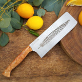 NORA Nakiri #1426 - AEB-L Stainless Steel - Pheasant Feather