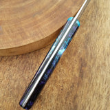 NORA #1425 - 7.5' AEB-L Stainless Santoku - Peacock