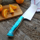 NORA Nakiri #1434 - AEB-L Stainless Steel - Teal | Orange | White