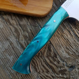NORA Nakiri #1434 - AEB-L Stainless Steel - Teal | Orange | White