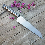 NORA #1457 - 7 Inch Line Slayer - Black & White Striped Micarta