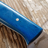 NORA #1470: Rhiannon - 6.5 Inch Utility - Swirled Blue Micarta
