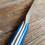 NORA #1470: Rhiannon - 6.5 Inch Utility - Swirled Blue Micarta
