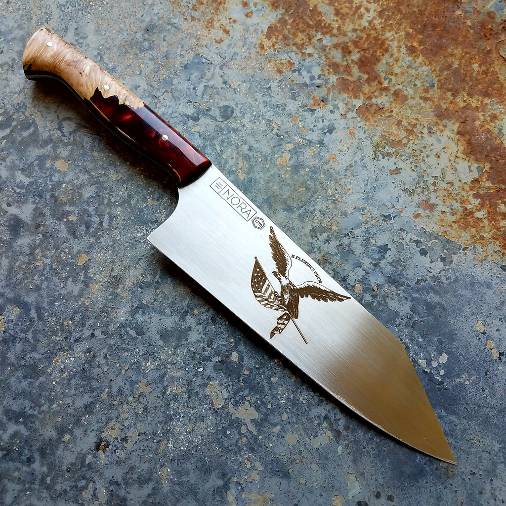 NORA #1776 - 7.5 Inch Americana Kiritsuke - Red