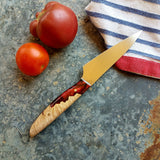 NORA Paring Knife #1043 - Ruby Red Shokwood