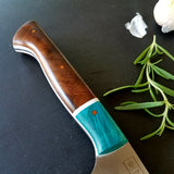 NORA #1084 - 7.5 Inch Kiritsuke - Box Elder & Walnut