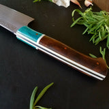 NORA #1084 - 7.5 Inch Kiritsuke - Box Elder & Walnut