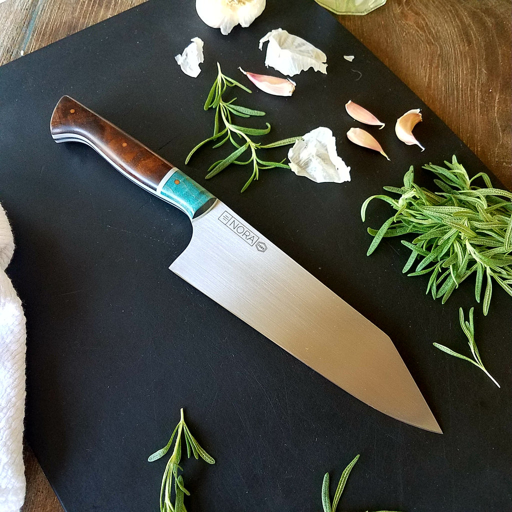 NORA #1085 - 7.5 Inch Kiritsuke - Maple & Walnut