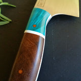 NORA #1084 - 7.5 Inch Kiritsuke - Box Elder & Walnut
