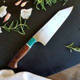 NORA #1084 - 7.5 Inch Kiritsuke - Box Elder & Walnut