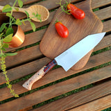 NORA #1088 - 7.5 Inch Kiritsuke - Ruby Red Shokwood