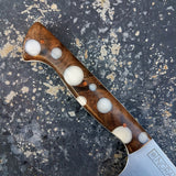 Chef #1102 - 52100 Carbon Steel - White Dots