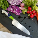 NORA #1110 - 7' CTS-XHP Gyuto - Green | Gray | Blue