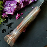 NORA #1123 - M4 Hybrid Chef/Santoku - Woven Wood