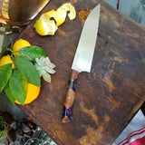 NORA #1145 - 7.5' Santoku - Purple Cross