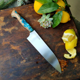 NORA #1135 - 7.5' Santoku - Maple & Teal