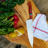 NORA #1174 - 10' Chef - Padauk & Teal Kirinite