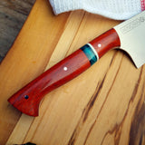 NORA #1174 - 10' Chef - Padauk & Teal Kirinite