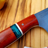 NORA #1174 - 10' Chef - Padauk & Teal Kirinite
