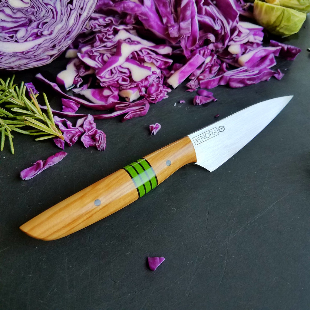 NORA #1187 - 3.5' Paring - Olivewood | Stripes
