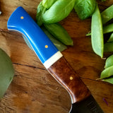 NORA #1250 - CPM-M4 Chef - Ironwood & Blue G10