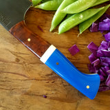 NORA #1250 - CPM-M4 Chef - Ironwood & Blue G10