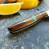 NORA #1258 - 3.5 Inch Paring - Chef of the F*cking Year (Cocobolo & Teal Box Elder)