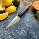 NORA #1258 - 3.5 Inch Paring - Chef of the F*cking Year (Cocobolo & Teal Box Elder)