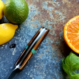 NORA #1258 - 3.5 Inch Paring - Chef of the F*cking Year (Cocobolo & Teal Box Elder)