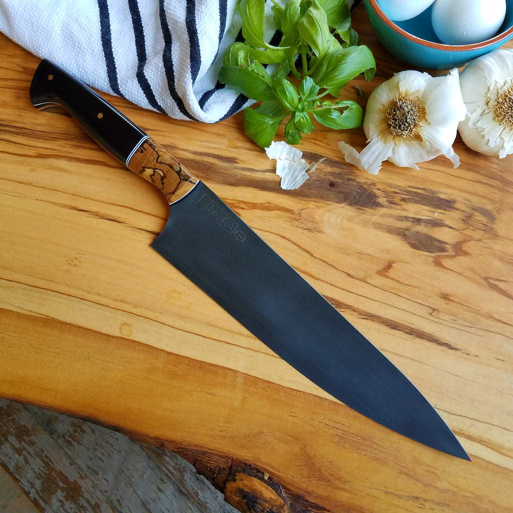 NORA#1307 - CPM M4 Chef - Spalted Maple & Black G10