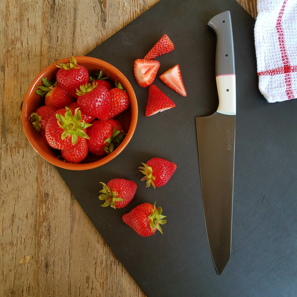 NORA # 1319 - CPM M4 8' Gyuto - Pink | Gray | White