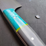 NORA # 1318 - CPM M4 8' Gyuto - Teal | Gray | Yellow