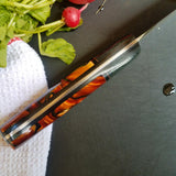 NORA # 1320 - CPM M4 8' Gyuto - Black Micarta | Copper | Kirinite