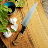 NORA # 1334 - 8.5' AEB-L Chef - Spalted Maple | Black Resin