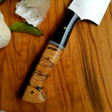 NORA # 1334 - 8.5' AEB-L Chef - Spalted Maple | Black Resin
