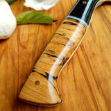 NORA # 1334 - 8.5' AEB-L Chef - Spalted Maple | Black Resin