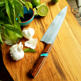 NORA # 1335 - 10' AEB-L Chef - Cocobolo | Teal