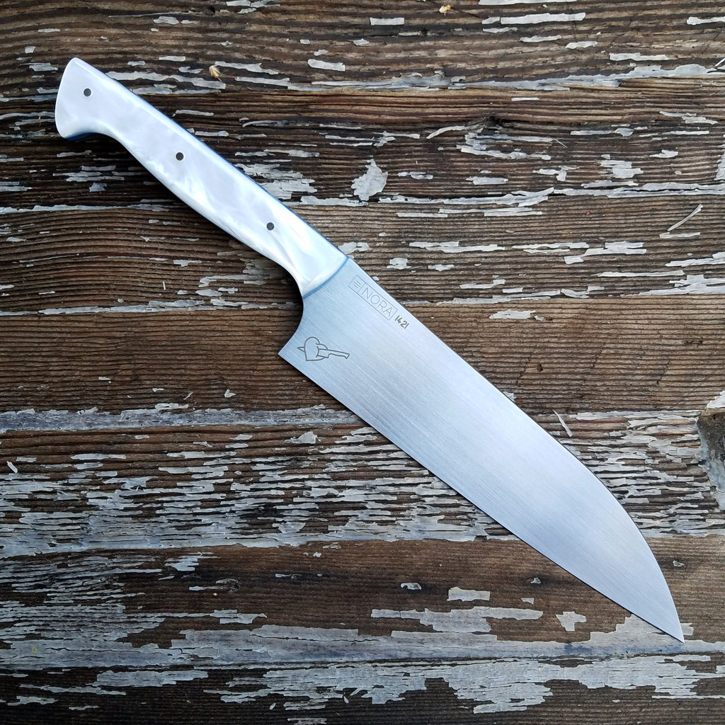NORA #1421- 7.5' AEB-L Santoku - Heartbreaker