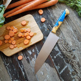 NORA #1481- 7.5' AEB-L Santoku - Blue Sea Shokwood