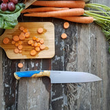 NORA #1481- 7.5' AEB-L Santoku - Blue Sea Shokwood