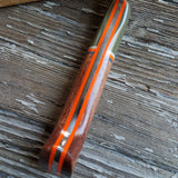 NORA #1513 - 7.5" Chef - 01 Carbon Steel - LASER - Camo Green & Bubinga
