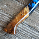 NORA #1512 - 7.5" Chef - 01 Carbon Steel - WORKHORSE - Deep Blue Sea Shokwood