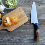 NORA #1512 - 7.5" Chef - 01 Carbon Steel - WORKHORSE - Deep Blue Sea Shokwood