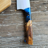 NORA #1512 - 7.5" Chef - 01 Carbon Steel - WORKHORSE - Deep Blue Sea Shokwood