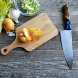 NORA #1512 - 7.5" Chef - 01 Carbon Steel - WORKHORSE - Deep Blue Sea Shokwood