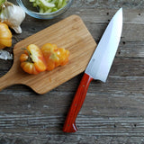 NORA #1519 - 7.5" Chef - 01 Carbon Steel - HARD USE - Padauk