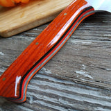 NORA #1519 - 7.5" Chef - 01 Carbon Steel - HARD USE - Padauk
